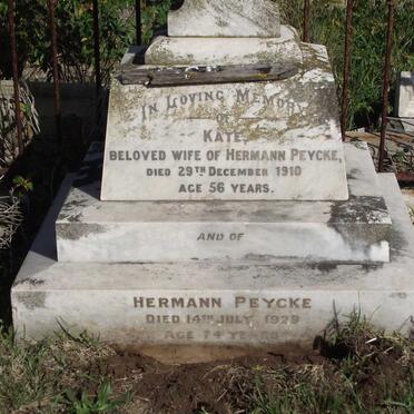 PEYCKE  Hermann -1929 &amp; Kate -1910