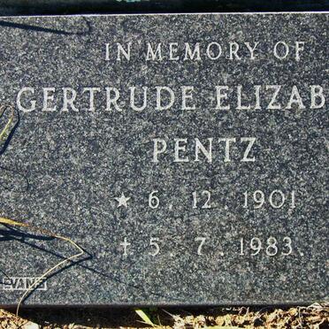 PENTZ Gertrude Elizabeth 1901-1983