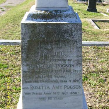 POGSON Samuel -1933 &amp; Rosetta Amy -1956