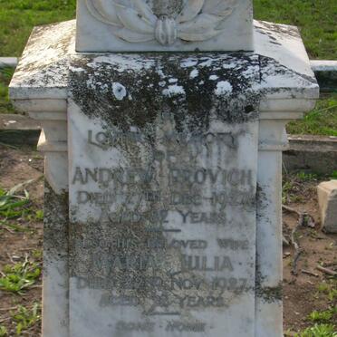 PROVICH  Andrew -1927 &amp; Maria Julia -1927