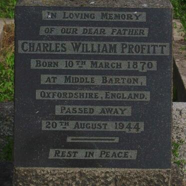 PROFITT Charles William 1870-1944