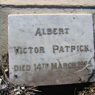 PATRICK Albert Victor -1925