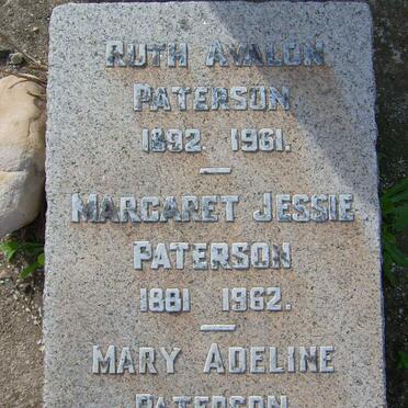 PATERSON Margaret Jessie 1881-1962 :: PATERSON Mary Adeline 1887-1970 :: PATERSON Ruth Avalon 1892-1961