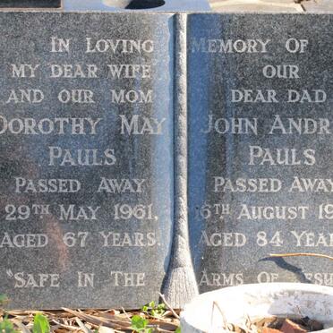 PAULS John Andrew -1968 &amp;  Dorothy May -1961 