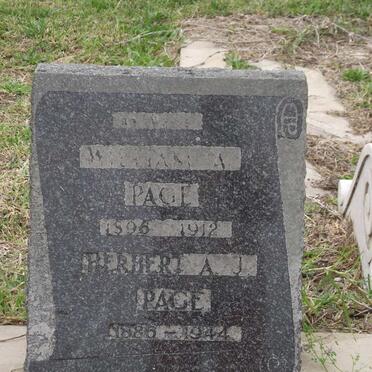 PAGE William A. 1896-1912 :: PAGE Herbert A.J. 1886-1944