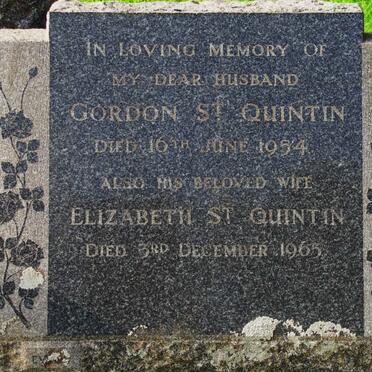 QUINTIN Gordon, St -1954 &amp; Elizabeth -1965