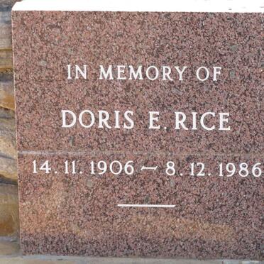RICE Doris E. 1906-1986