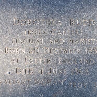 RUDD Dorothy nee CARTER 1886-1968