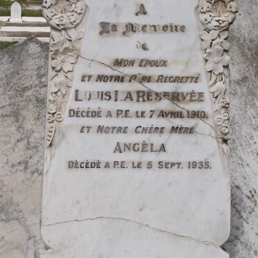 RESERVÉE Louis, la -1910 &amp; Angela -1935