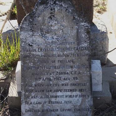 REX Wentworth Fitzwilliam Edward -1917 &amp; Marion Ernestina GARCIA 1863-1920