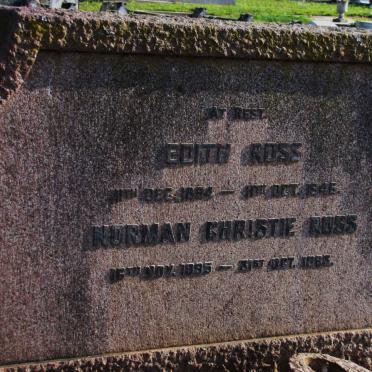 ROSS Norman Christie 1895-1983 &amp; Edith 1894-1946 