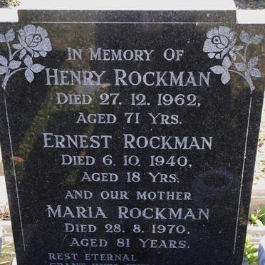 ROCKMAN Henry -1962 &amp; Maria -1970 :: ROCKMAN Ernest -1940