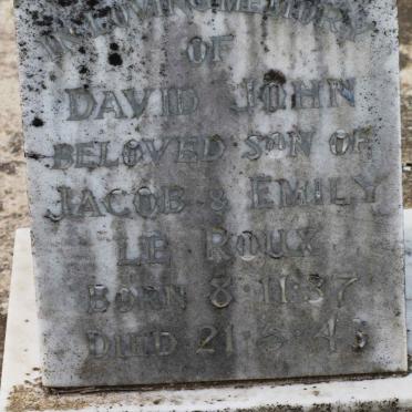 ROUX David John, le 1937-1943