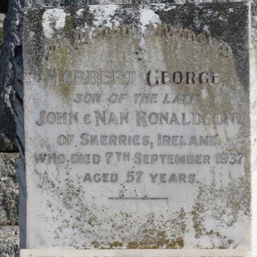 RONALDSON Herbert George -1937 