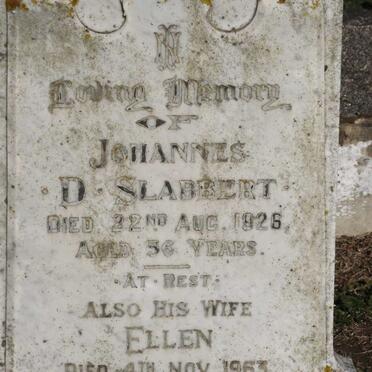 SLABBERT Johannes D. -1926 &amp; Ellen -1963