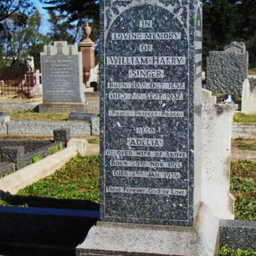 SINGER William Harry 1857-1937 &amp; Adelia 1871-1939