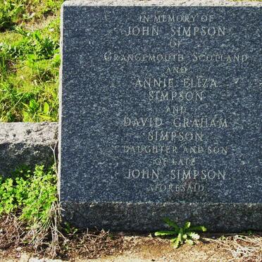SIMPSON John :: SIMPSON Annie Eliza :: SIMPSON David Graham :: SIMPSON John