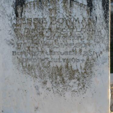 SIMPSON Jessie Bowman 1881-1934