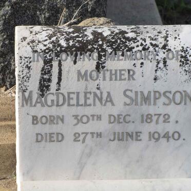 SIMPSON Magdalena 1872-1940