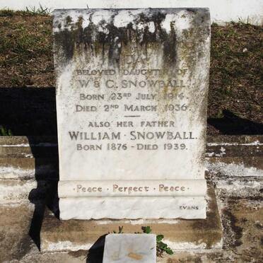 SNOWBALL William 1876-1939 &amp; Hilda 1914-1936