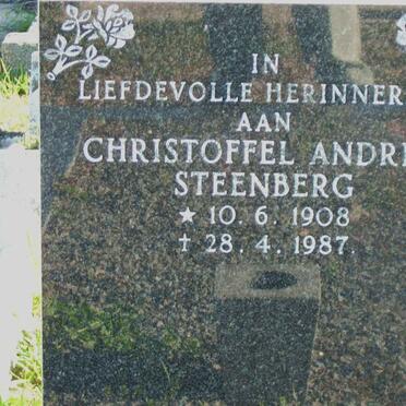 STEENBERG Christoffel Andries 1908-1987