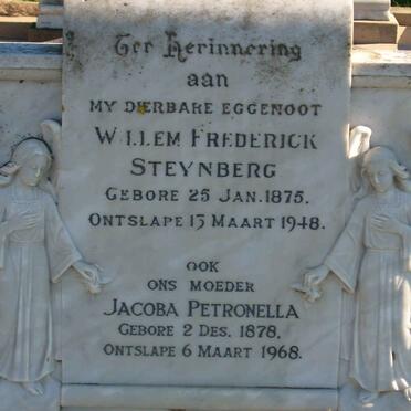 STEYNBERG Willem Frederick 1875-1948 &amp; Jacoba Petronella 1878-1968