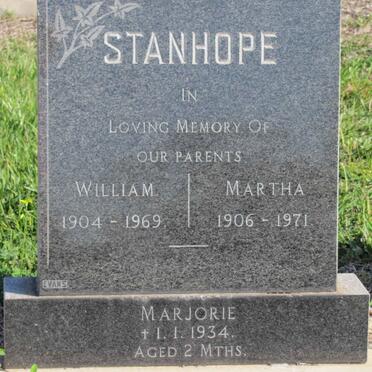 STANHOPE William 1904-1969 &amp; Martha 1906-1971 :: STANHOPE Marjorie -1934