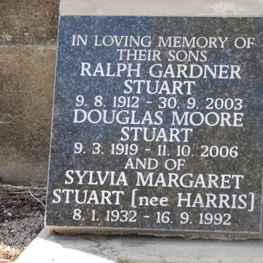 STUART Ralph Gardiner 1912-2003 :: STUART Douglas Moore 1919-2006 :: STUART Sylvia Margaret nee HARRIS 1932-1992