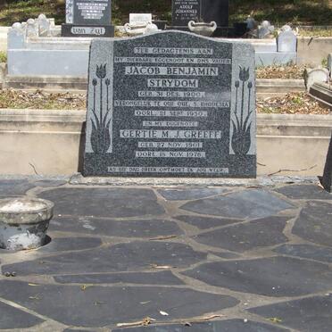 STRYDOM Jacob Benjamin 1900-1950 &amp; Gertie M.J. GREEFF 1901-1976 :: STRYDOM Felicity Edna 1950-1960