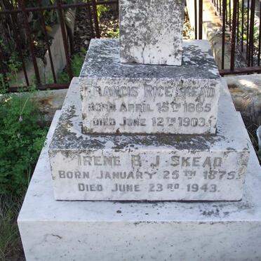 SKEAD Francis Rice 1865-1903 :: SKEAD Irene B.J. 1875-1943