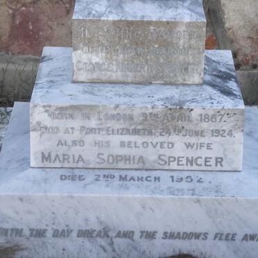 SPENCER George Robert 1867-1924 &amp; Maria Sophia -1952