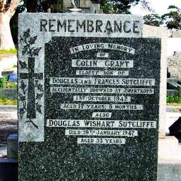 SUTCLIFFE Grant Colin -1942 :: SUTCLIFFE Douglas Wishart -1967