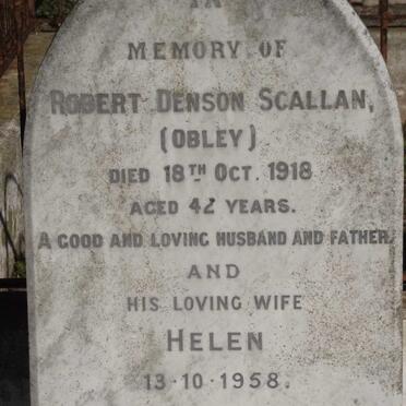 SCALLAN Robert Denson -1918 &amp; Helen -1958