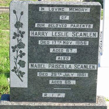 SCANLEN Harry Leslie -1956 &amp; Mabel Priscilla -1961