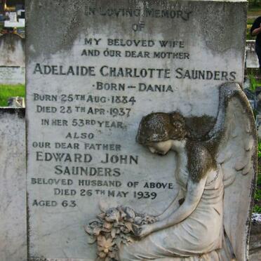 SAUNDERS Edward John ??-?? &amp; Adelaide Charlotte DANIA 1884-1937