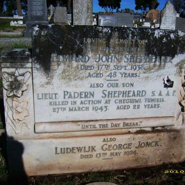 SHEPHEARD Edward John -1938