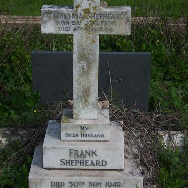 SHEPHEARD Frank -1942 &amp; Christina 1907-1956