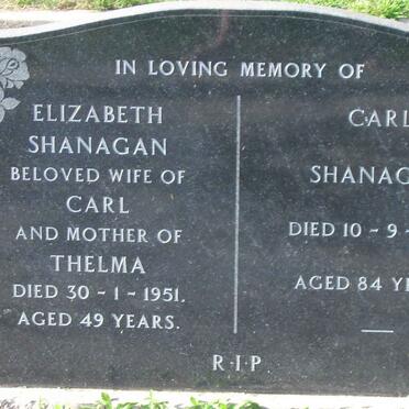 SHANAGAN Carl -1978 &amp; Elizabeth -1951