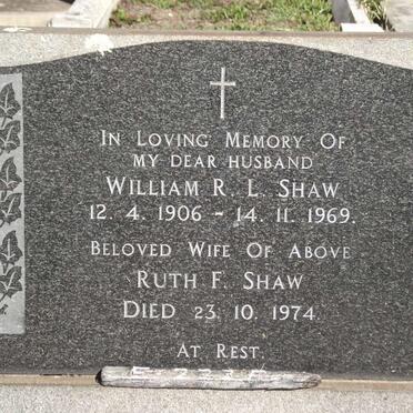 SHAW William R.L. 1906-1969 &amp; Ruth F. -1974