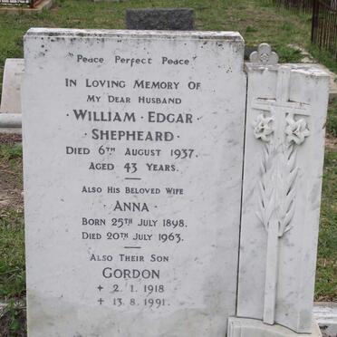 SHEPHEARD William Edgar -1937 &amp; Anna 1898-1963 :: SHEPHEARD Gordon 1918-1991