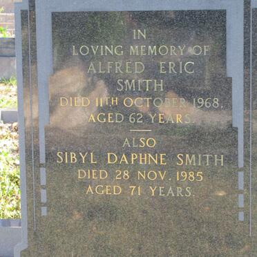 SMITH Alfred Eric -1968 &amp; Sybil Daphne -1985