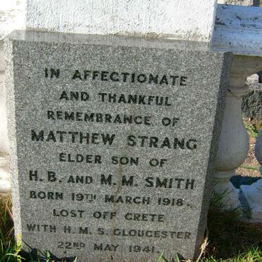 SMITH Matthew Strang 1918-1941