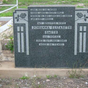 SMITH Johanna Elizabeth nee VOGEL -1945