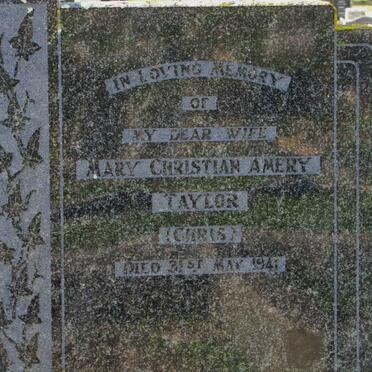 TAYLOR Mary Christian Amery -1941