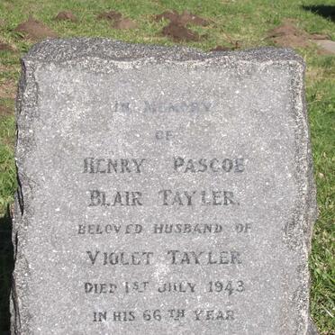 TAYLER Henry Pascoe Blair -1943