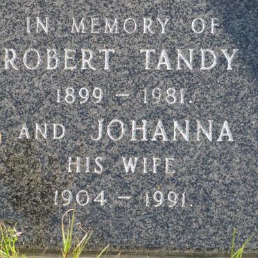 TANDY Robert 1899-1981 &amp; Johanna 1904-1991