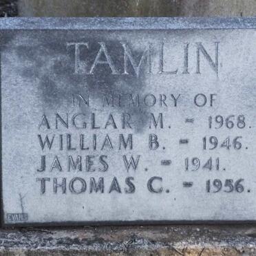 TAMLIN Anglar M. -1968 :: TAMLIN William B. -1946 :: TAMLIN James W. -1941 :: TAMLIN Thomas C. 1956