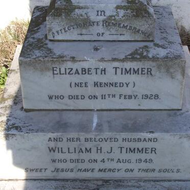 TIMMER William H.J. -1949 &amp; Elizabeth KENNEDY -1928 