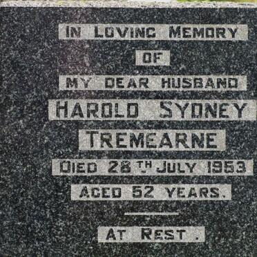 TREMEARNE Harold Sydney -1953