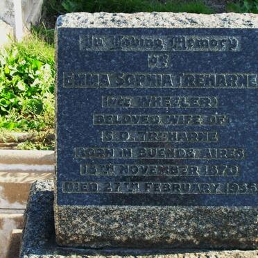 TREHARNE Emma Sophia nee WHEELER 1870-1936
